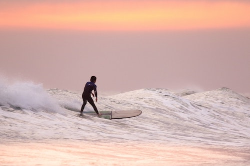 man surfing